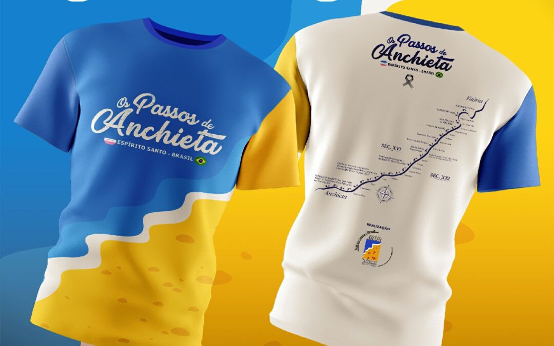 Adquira já a camisa oficial da 26ª edição da caminhada “Os Passos de Anchieta”
